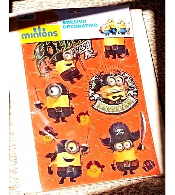 adesivo decorativo 3D do minions ( meu malvado favorito ) 2 cartelas
